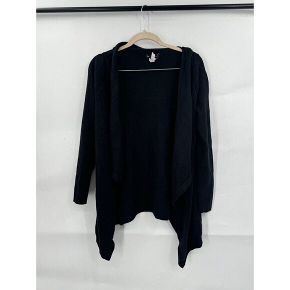Gap Cardigan Women Small Black Cotton Alpaca Blend Open Front Minimalist Casual - Picture 1 of 7